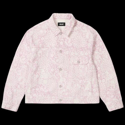 Palace Lace Bleached Denim Jacket 'Pink Denim'