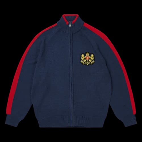 Palace Established Zip Funnel Knit 'Navy'