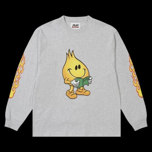 Palace World Industries Long-Sleeve 'Grey Marl'