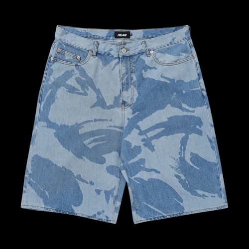 Palace Baggy Jean Short 'Light Stonewash DPM'