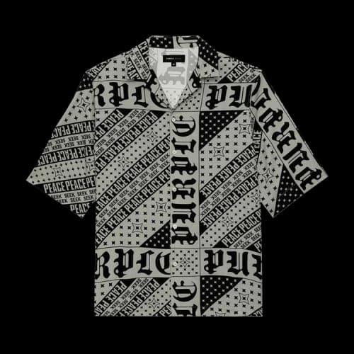Purple Brand Flag Bandana Shirt Grey