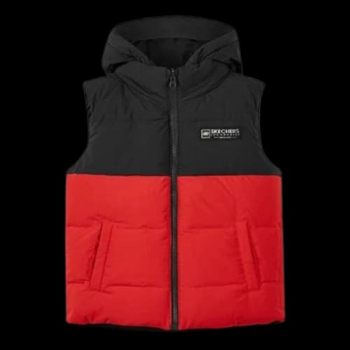 (GS) Skechers Logo Printed Reversible Down Jacket 'Red Black'