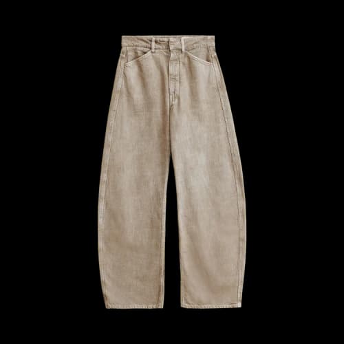 Lemaire High Waisted Curved Pants 'Snow Beige'