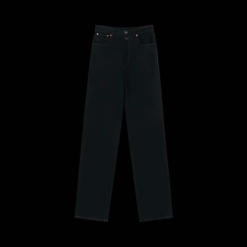 Lemaire High Waisted Straight Pants 'Black'