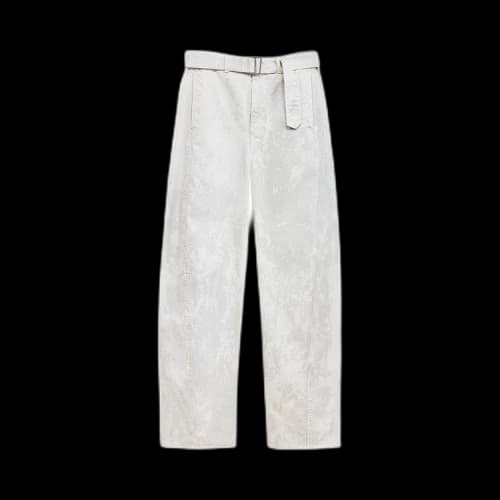 Lemaire Twisted Belted Pants 'Denim Acid Snow Pelican'