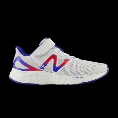 New Balance Fresh Foam Arishi v4 Bungee Lace Top Strap Little Kid Wide 'Quartz Grey Team Royal'