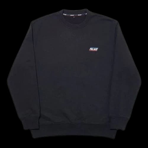 PALACE Unisex Basically A Crew Round-neck Sweatshirt Black