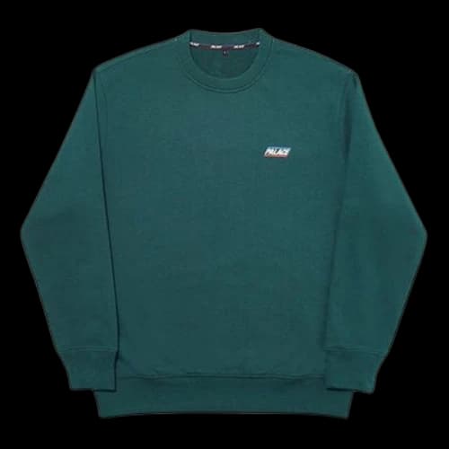 PALACE Basically A Crew Basic Round Neck Unisex Green