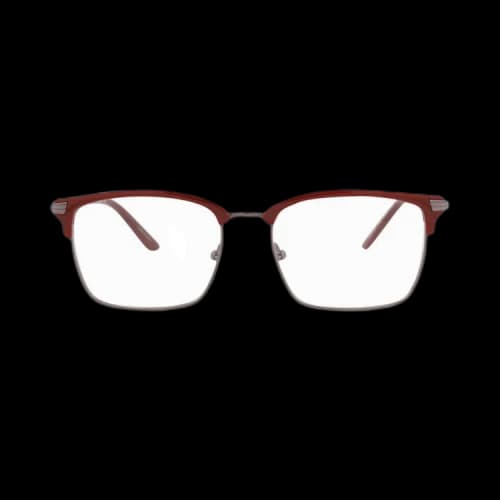 Puma Square Optical Glasses 'Burgundy/Ruthenium/Transparent'