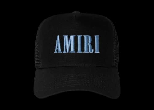 AMIRI Core Logo Trucker Cap Black/Dusty Blue