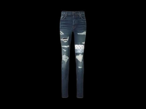 AMIRI Paisley MA Art Patch Jeans Deep Classic