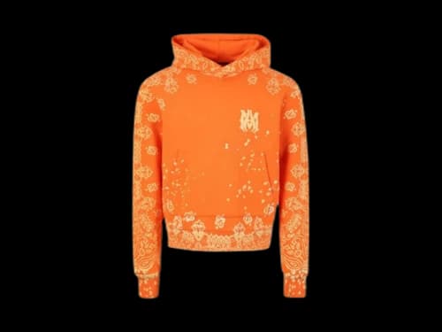 AMIRI Bandana Bleach Hoodie Orange