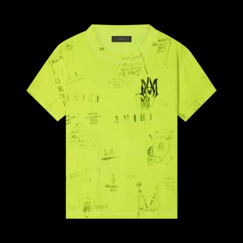 Amiri Army Stencil Tee 'Lime'