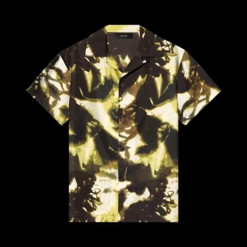 Amiri All Over Camo Camp Shirt 'White/Green'