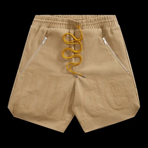Rhude Embroidered Twill Logo Short 'Tan'