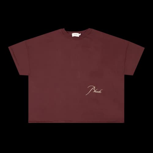 Rhude Reverse Logo Short-Sleeve T-Shirt 'Bordeaux'