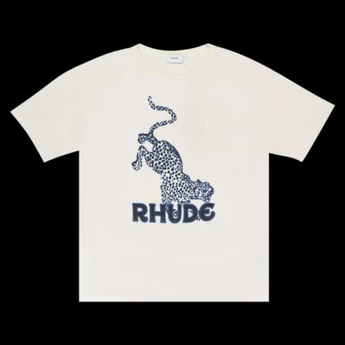 Rhude Leopard Tee 'White/Cream'