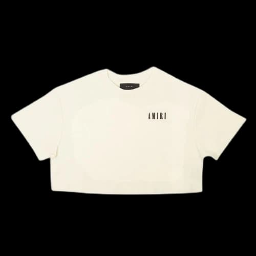 Amiri Cropped Short-Sleeve T-Shirt 'Alabaster'
