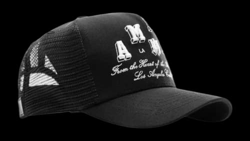 AMIRI Varsity Trucker Hat Black