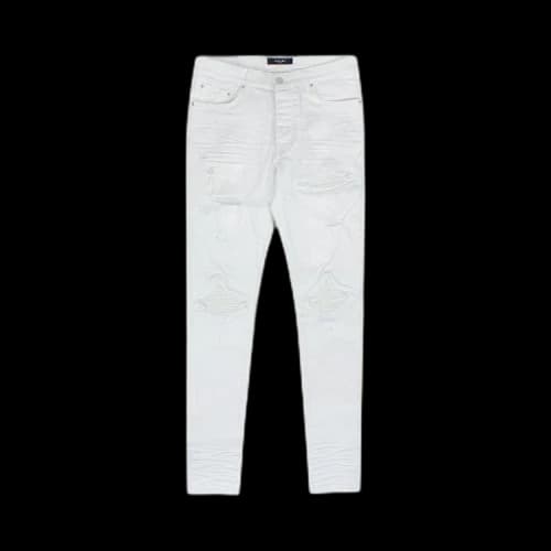 Amiri MX1 Straight Fit Jeans 'White'
