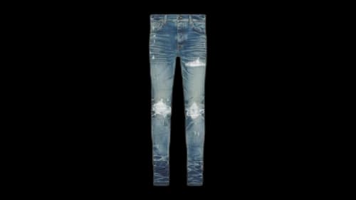 AMIRI MX1 Bleached Ma Honery Comb Indigo Jeans Blue