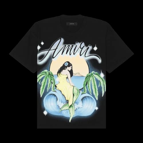 Amiri Oversized Mermaid Tee 'Black'