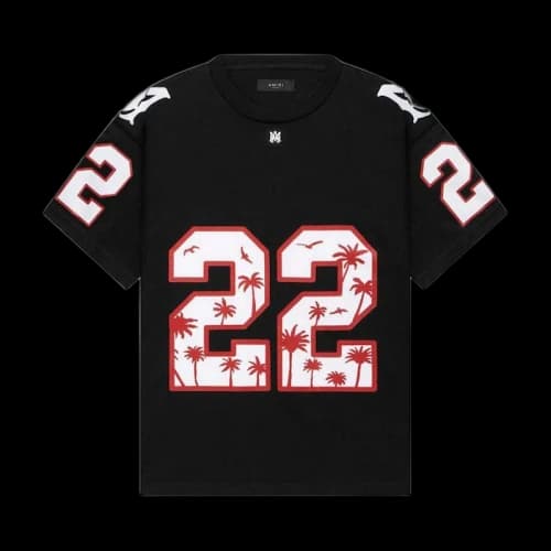 AMIRI Oversized 22 Football Jersey Black