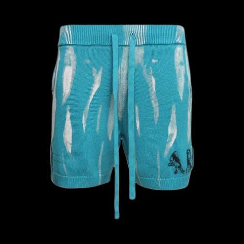 Amiri Destroyed Appliqué Short 'Blue'