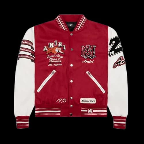 Amiri Vintage Patch Varsity Bomber Jacket 'Red'
