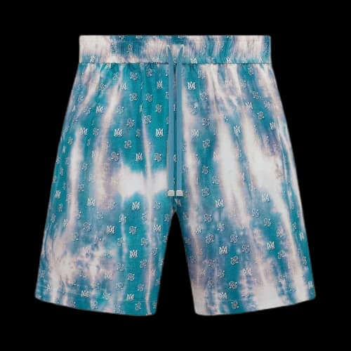 Amiri Bleached MA Paisley Silk Short 'Aqua'