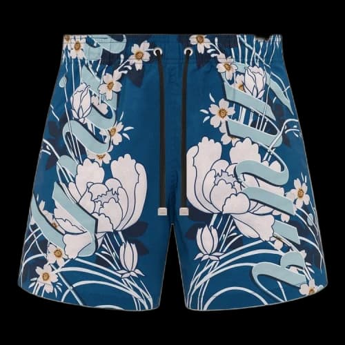 Amiri Floral Swim Trunk 'Blue'