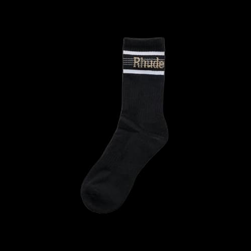 Rhude Logo Stripe Sport Sock 'Black'