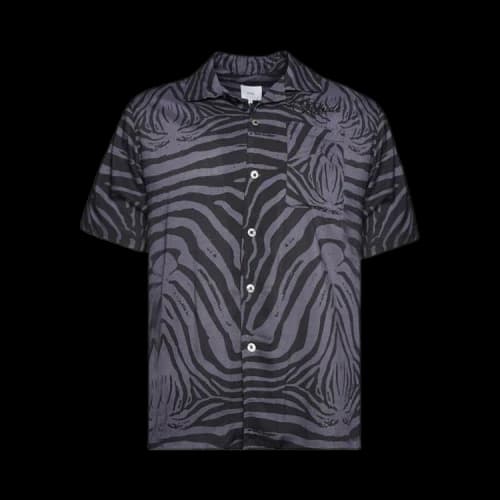 Rhude Rayon Zebra Shirt 'Black/Charcoal'