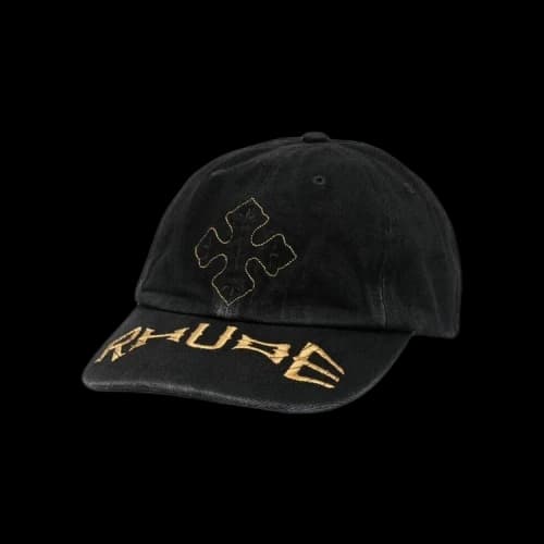 Rhude Cross Denim 6-Panel Hat 'Black'