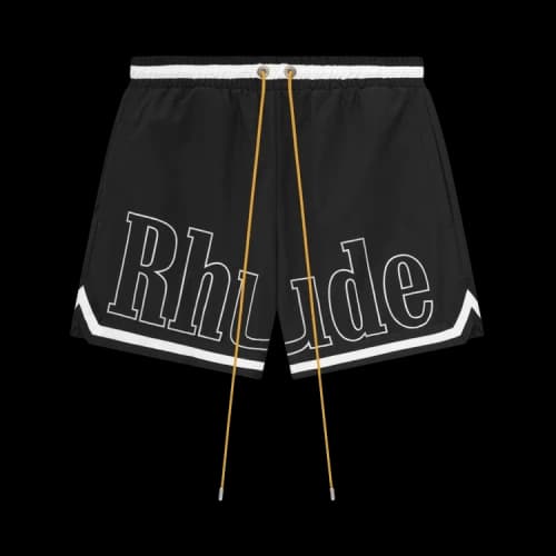 Rhude Basketball Logo Swim Short 'Black'