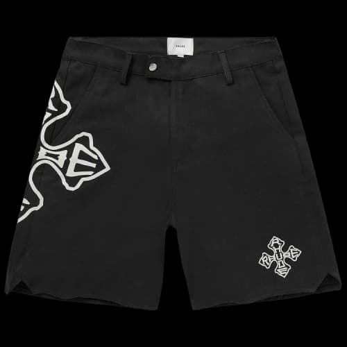Rhude Cross Logo Twill Short 'Black'