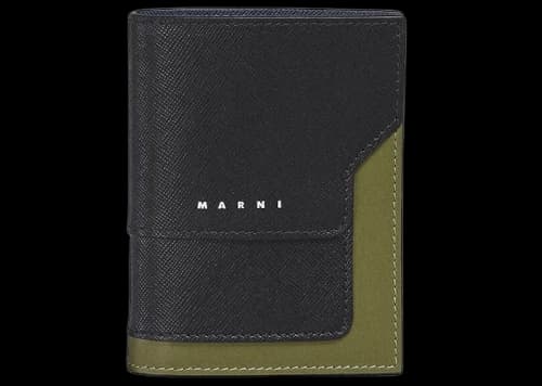 Marni Bi-Fold Trunk Wallet Green/Black/Blue
