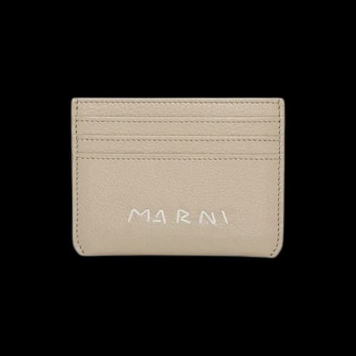Marni Logo Detail Card Case 'Winter Wheat'