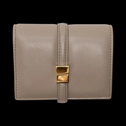 Marni Prisma Billfold Leather Wallet Cork Beige