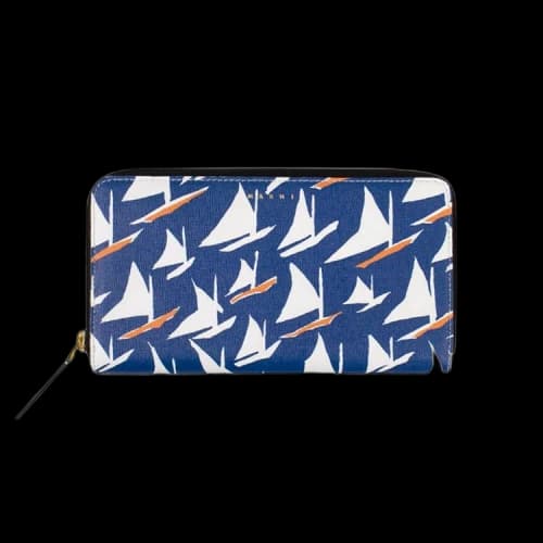 Marni Sail Print Zip Wallet 'Black'