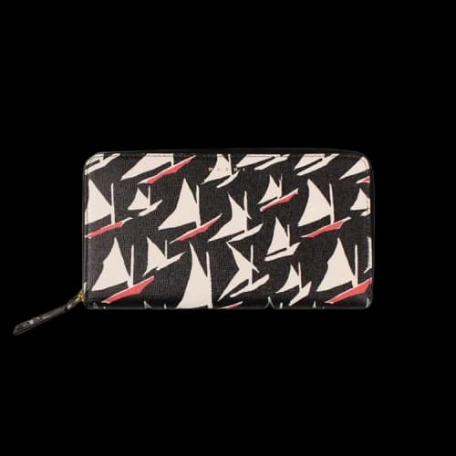 Marni Sail Print Zip Wallet 'Black'
