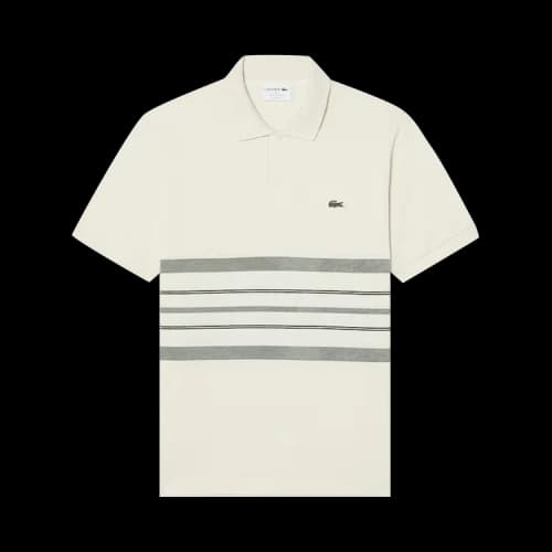 Lacoste French Made Classic Fit Striped Pique Polo 'Lapland'