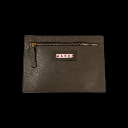 Marni Logo Pouch Bag 'Olive Green'
