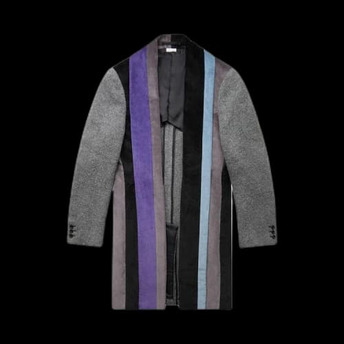 Comme des Garçons Homme Plus Corduroy Shawl Collar Coat 'Grey/Multicolor'