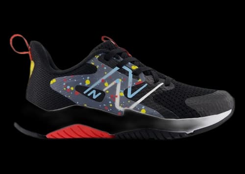 New Balance Rave Run v2 Black Blast Red Team Sky Blue (PS)