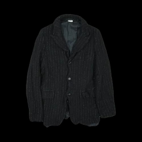 Comme des Garçons Homme Plus Lamé Stripe Jacket 'Black/Silver'