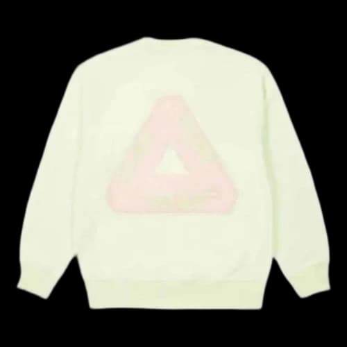 Palace S23 Fleece Tri-Ferg Crew Sweater 'Yellow'