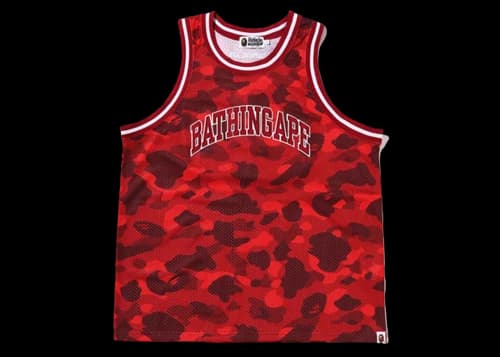 BAPE Color Camo Basketball Tank Top Navy
