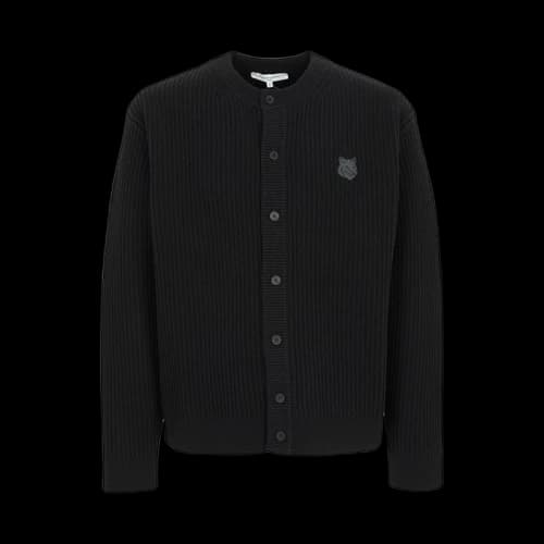 Maison Kitsune Bold Fox Head Cardigan Black