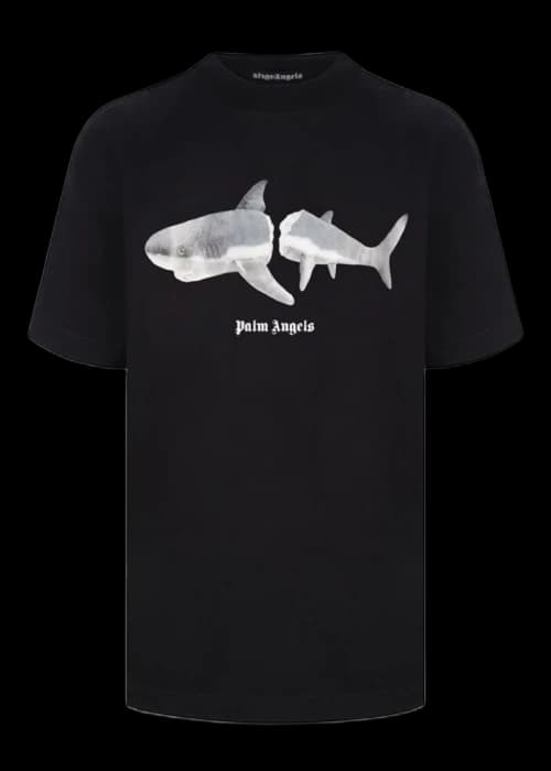 Palm Angels Shark T-Shirt Black/White